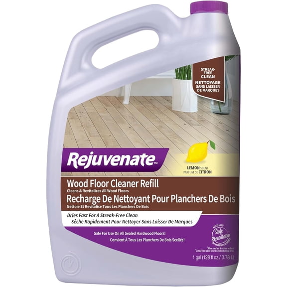 Wood Floor Cleaner Refill, 1 Gallon, Cleans and Protects All Sealed Hardwood Floors and Dries Fast for a Streak-Free Clean