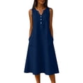 thumbnail image 3 of Sentmoon Robe de Mariage Robes d'Été pour Femmes 2026 Manches Courtes Coupe Régulière Robe Décontractée pour Femmes pour un Usage Décontracté et Quotidien P-3TG, 3 of 9