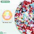 thumbnail image 3 of Uxcell Lot de 6000 Paillettes Lâches, 4 mm Paillettes Rondes pour Projets DIY/Couture [Jaune AB], 3 of 6