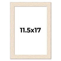 11.5x17 Frame White Real Wood Picture Frame Width 1.5 inches | Interior Frame Depth 0.5 inches |