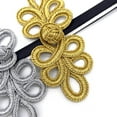 thumbnail image 4 of serony 10Pair Chinese Knots Frog Buttons Sewing Closure Fasteners Cloak Outfit Coat Gold, 4 of 9