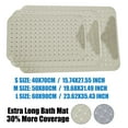 thumbnail image 4 of LELINTA Shower Mat Bathtub Mat Non-Slip Without Suction Cups, Extra Long Bath Mats for Shower Bathroom, Machine Washable Natural Rubber Shower Tub Mat (Khaki, Gray), 4 of 8