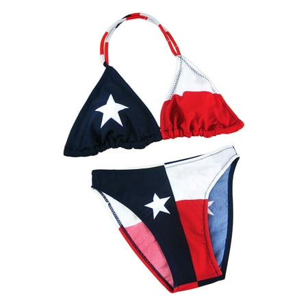 Texas Flag Lycra Bikini Lone Star U.S. Junior`s Sizes