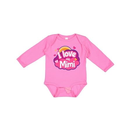 

Inktastic I Love My Mimi Grandma Gift Baby Girl Long Sleeve Bodysuit