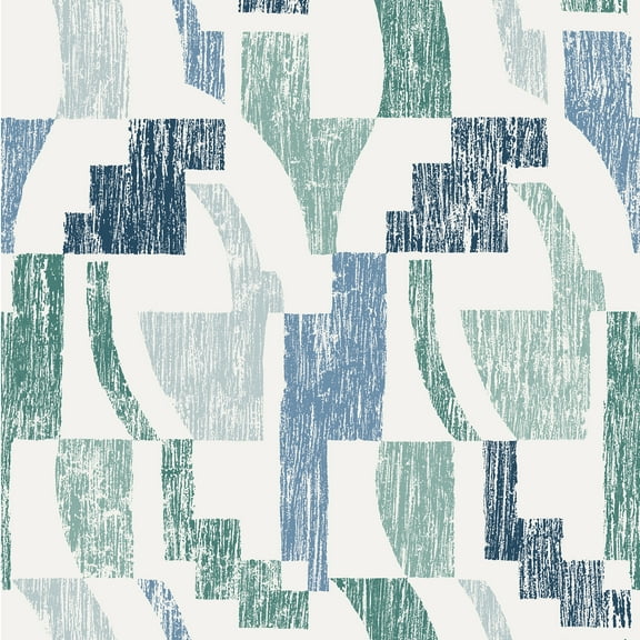 NuWallpaper Cool Multi Lenny Geometric Peel & Stick Wallpaper 20.5-in x 18-ft