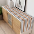 thumbnail image 4 of Orange Grey Striped Table Runner - 120 Inch Long, Kitchen Dining Table Runner Dresser Scarves, Horizontal Lines Simple Minimalist Farmhouse Decor for Coffee Tables Wedding Party Banquet, 4 of 8
