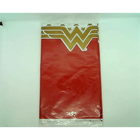 Wonder Woman Party Table Cover 54 in. x 96 in