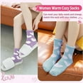 thumbnail image 5 of 5 Pairs Womens Fuzzy Fluffy Cozy Warm Super Soft Slipper Socks Microfiber 3-8 Pairs Home Socks For Christmas, 5 of 7