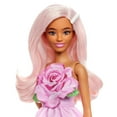 thumbnail image 4 of Barbie Fashionistas Doll #238 in Strapless Rose Dress, Pink Hair with Barrette Accessory, 4 of 8