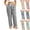 Black, variant on SBYOJLPB Women Striped Pants with Drawstring Elastic Waist Wide-Leg Casual Trousers