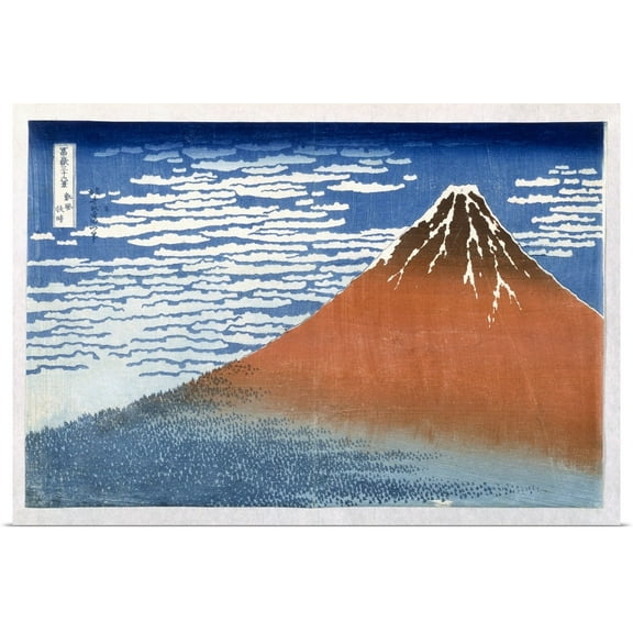 Great BIG Canvas | Rolled Katsushika Hokusai Poster Print entitled Fuji, Mountains in clear Weather, 1831, Katsushika (1760-1849)