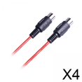 thumbnail image 1 of Cable de Extensión de audio Baoblaze 4x macho a macho MIDI Din 5 Pines Rojo 0,3 metros, 1 of 8
