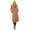 Brown, variant on Women's Maxi Length Quilted Puffer with Faux Fur Lined Hood