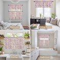 thumbnail image 6 of Pruple Yellow Orange Kitchen Curtains Sets for Windows 36 Inch Length, Modern Abstract Art Watercolor Rod Pocket Window Treatments Tier Curtains and Valances Set for Bedroom/Bathroom, 6 of 8