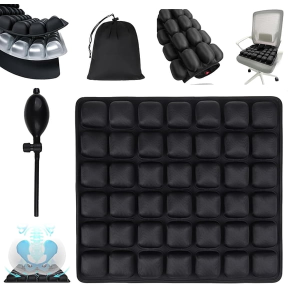 Travel Cushion, 2025 New Travel Cushion Airplane Seat, 3D Air Cell Cushion, Office Chair Cushion, Comfortable Travel Air Seat Cushion for Hemorrhoids & Prostate