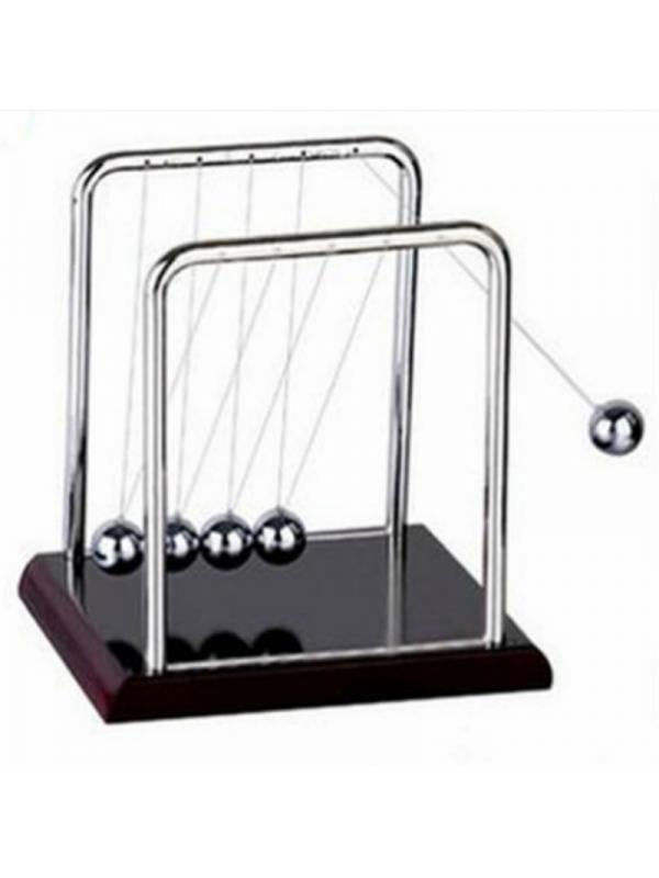 Glowing Newtons Cradle LED Light Up Ball Glass Swing Science Physics Ball Toy 