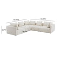 thumbnail image 5 of Hangover Cream Boucle 5-Piece Modular L-Sectional, 5 of 5