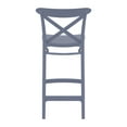 thumbnail image 5 of Luxury Commercial Living 37.75" Gray Solid X Accented Outdoor Patio Counter Stool, 5 of 6