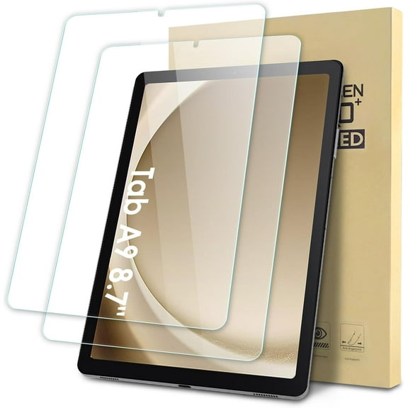 2-Pack Screen Protector Compatible with Samsung Galaxy Tab A9 8.7 inch 2023, Tempered Glass Clear Film, Anti-Scratch, 9H Hardness, Easy Installation (SM-X110/ SM-X115)