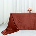 thumbnail image 2 of Efavormart Premium Velvet Terracotta 90" x 156" Rectangle Tablecloth For Wedding Party Events, 2 of 5