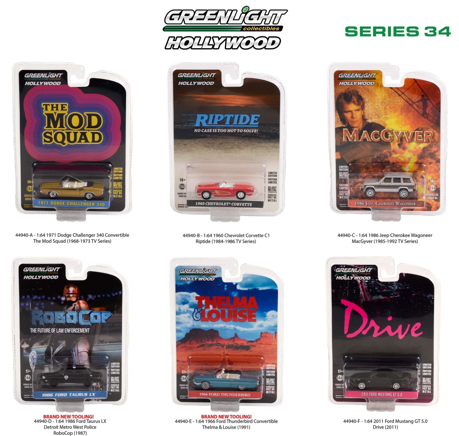 GreenLight 1:64 Hollywood Die-Cast Vehicles Series