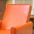 thumbnail image 3 of Noble House Keaton Standard Bonded Leather Push Back Recliner, Orange, 3 of 9