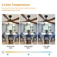 thumbnail image 5 of Eowynic 52-Inch Modern Ceiling Fan with Light, Remote Control, 5 Solid Wood Blades, Reversible DC Motor, 6-Speed, Black, 5 of 10