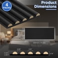 thumbnail image 2 of MuroPanel 47"x24" Half-Round Acoustic Wood Slat Wall Panels 4-Pack, Fluted 3D Decor, Black, 2 of 10