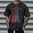 thumbnail image 2 of Caqnni American Flag T-Shirt for Men 4th July Patriotic Shirt Summer Short Sleeve Crew Neck Tops USA Flag Tee Shirts for Men(Black,XL), 2 of 4