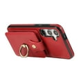 thumbnail image 5 of Compatible with Samsung Galaxy S24 Wallet Case, PU Leather Case with Card Holder, 360° Rotation Ring Kickstand, Shoulder Strap, Magnetic Snap Protective Case Designed for S24, Red, 5 of 8