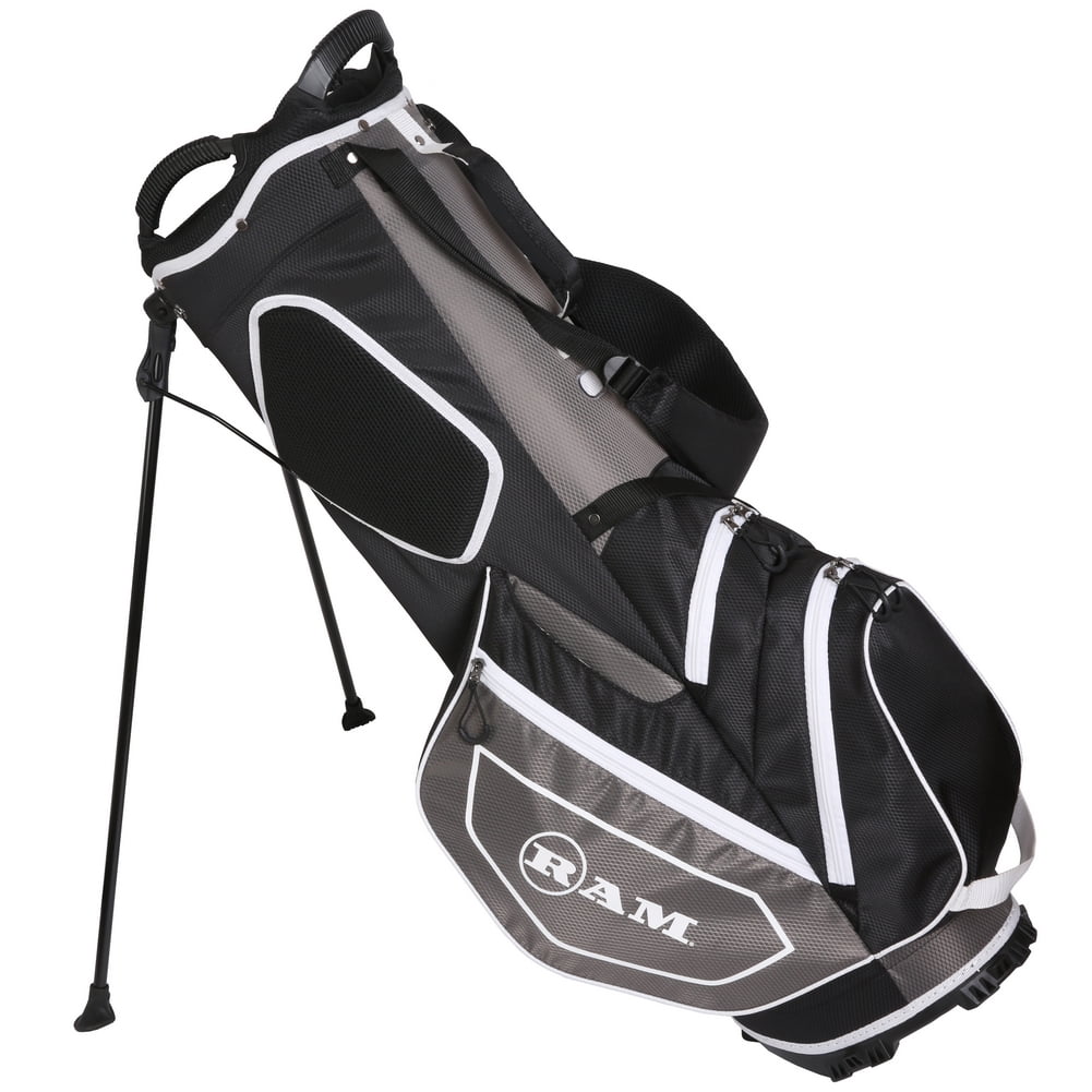Ram Golf FX Lightweight Golf Stand Carry Bag, Grey/Black