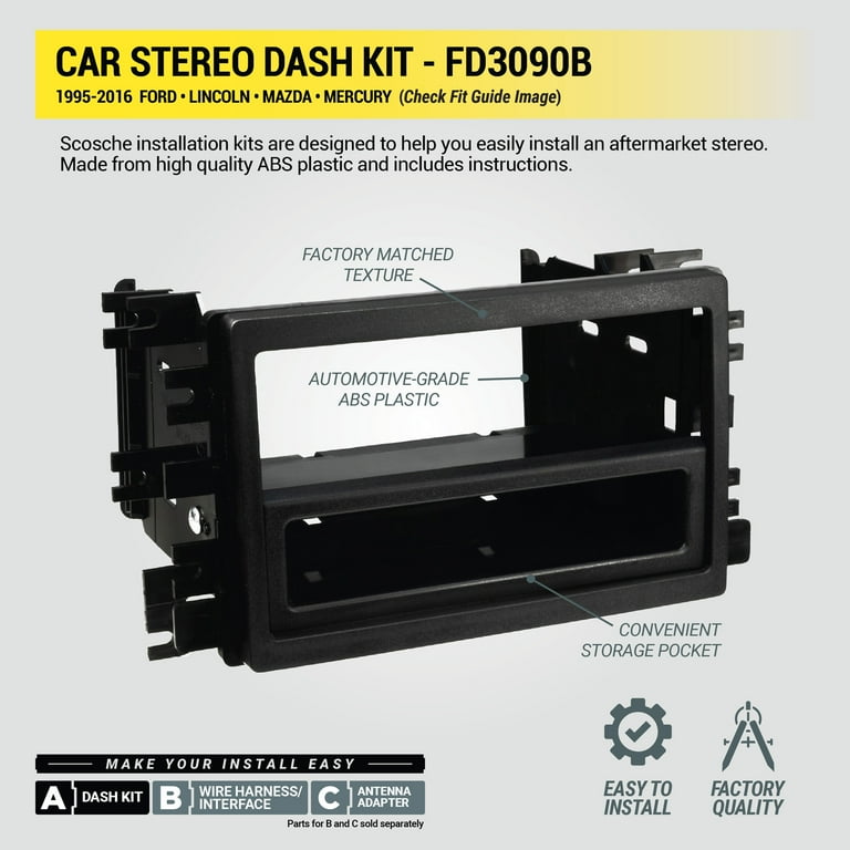 Metra 99-5028 Single DIN Installation Dash Kit For Ford Expedition And Lincoln Navigator 2003-2006 Vehicles