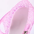 thumbnail image 5 of Women's Jelly High Heel Sandals Hollow Out Beach Sandals with Bukle Straps (Pink 40), 5 of 8