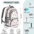 thumbnail image 5 of Highland Cow and Flower Print Backpack for School, Cute School Bag with Adjustable Shoulder Straps and Padded Back, 16.9"x12.6"x5.9", 5 of 5