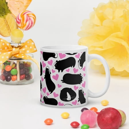 Guinea Pig Coffee Mug, Guinea Pig Lover Gift, vy Cup, Gift Her, Him, Black Guinea Pig, vies, Cute Pet Guinea Pig, ket Pet Mom Dad.