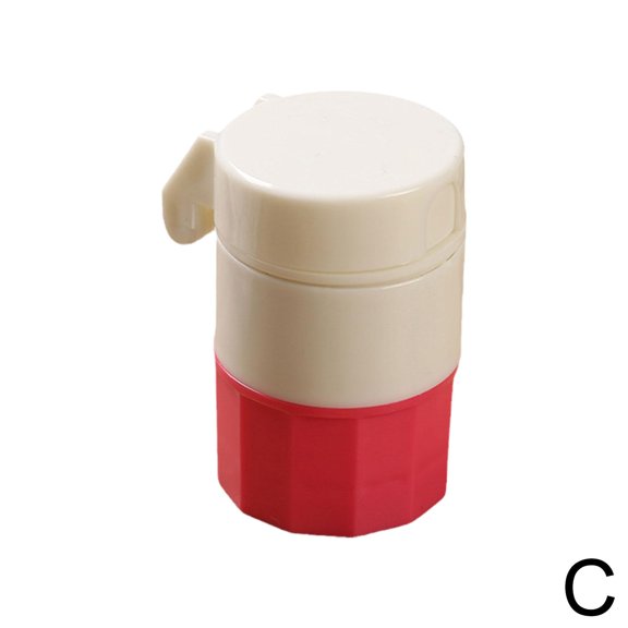 Clearance! 4 Layer Pill Crusher Grinder Splitter Tablet Box Cutt Medicine Storag Kie K0V9