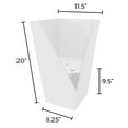 thumbnail image 4 of Bloem Finley 20" Tall Square White Plastic Resin Planter with Drainage Holes for Indoor and Outdoor Gardening, 4 of 8