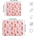 thumbnail image 2 of GZHJMY Valentines Day Dish Drying Mat Gnome Present Heart Balloon Coffee Maker Mat Microfiber Absorbent Bar Protector Housewarming Gift 18" × 24", 2 of 6