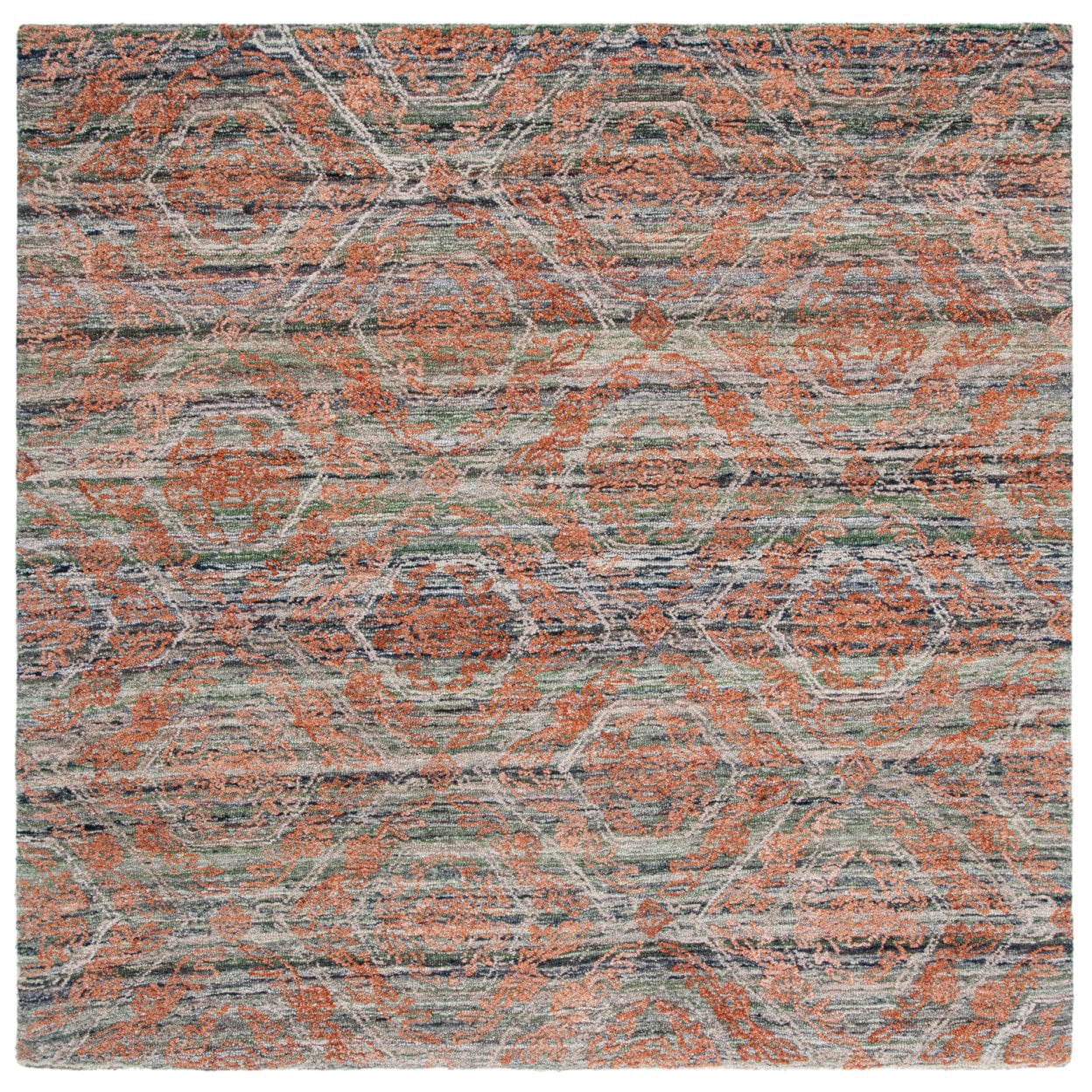 SAFAVIEH Marquee Esmond Geometric Area Rug, Grey/Rust, 8' x 10'