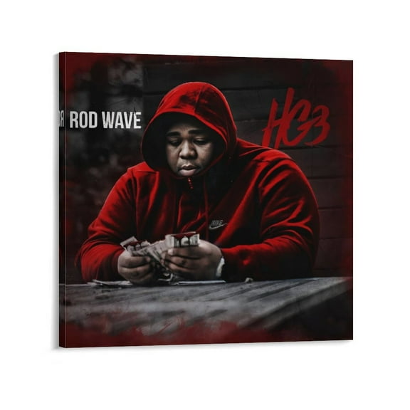 Rod Wave Poster (27) Posters Art Print Wall Photo Paint Poster Hanging Picture Family Bedroom Decor Gift 28x28inch(70x70cm)