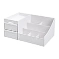 thumbnail image 4 of Cosmetic Storage Box, Drawer Type, Dorm Desk Leather Shelf, Desktop Storage, Suitable for Masks and Stationery, 4 of 8