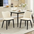 thumbnail image 2 of Yeshouse juego de 2 sillas de comedor tapizadas en terciopelo, asiento acolchado y patas de madera, diseño moderno, ideales para comedor, restaurante, cafetería o sala de estar, 2 of 8