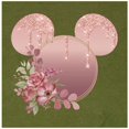 thumbnail image 3 of Women Teen Rose Gold Drip Mickey Ears with Flowers Shirt Unisex Floral Adult Ladies Boho Character Tshirt (Olive, XX Large), 3 of 7