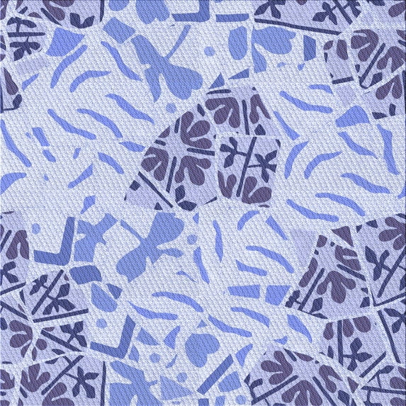 Ahgly Company Machine Washable Indoor Square Transitional Heavenly Blue Area Rugs, 6' Square