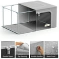 thumbnail image 5 of Sorbus Oxford Fabric Storage Bins: Stackable, Foldable Organizer Bags, with Clear Window (Set of 6), Gray, 5 of 6