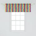 thumbnail image 2 of Ambesonne Rainbow Valance Pack of 2, Swirls Vertical Waves Art, 54"X18", Multicolor, 2 of 4