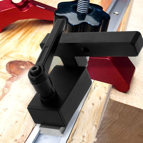OATIPHO Miter Track Stopper Block Aluminum Alloy Woodworking Limiter with Easy Lock and Handle