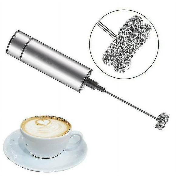 Espumador de leche portátil y batidora de bebidas, accesorios para batidora de espuma eléctrica de acero inoxidable