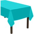 thumbnail image 1 of Party Essentials Heavy Duty Plastic Table Cover, 54 x 108", Neon Blue, 1 of 4