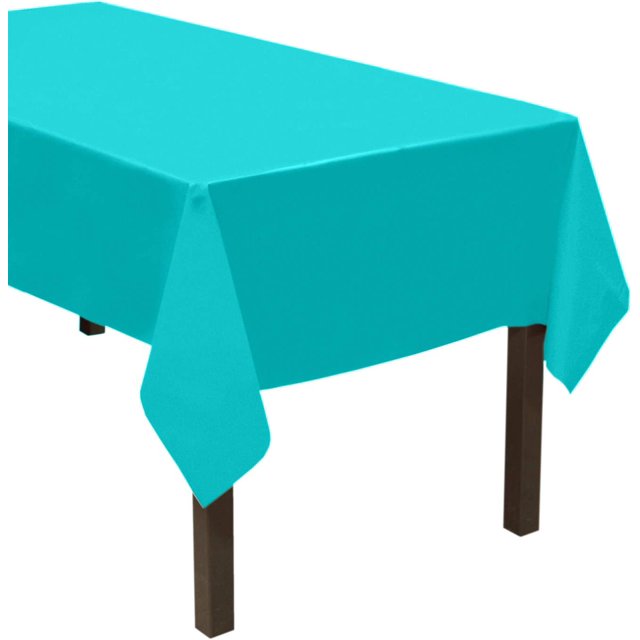 Party Essentials Heavy Duty Plastic Table Cover, 54 x 108", Neon Blue